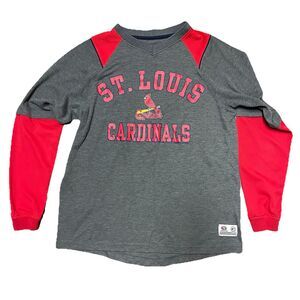 MLB True Fans Unisex Long Sleeve Shirt Size Large St. Louis Cardinals Baseball